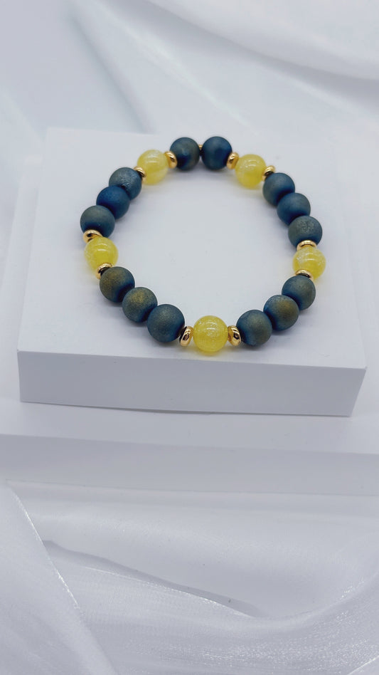 Firepolished Green/yellow druse